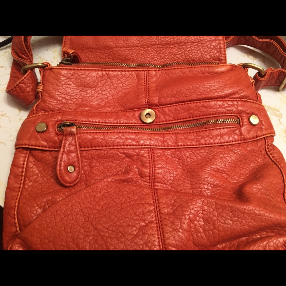 Beautiful muted orange crossbody bag